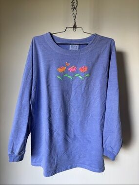 90’s Fresh Produce Lavender 100% Cotton Pullover Sweatshirt OR Mini